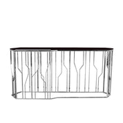 lorensia lg silver glass console table