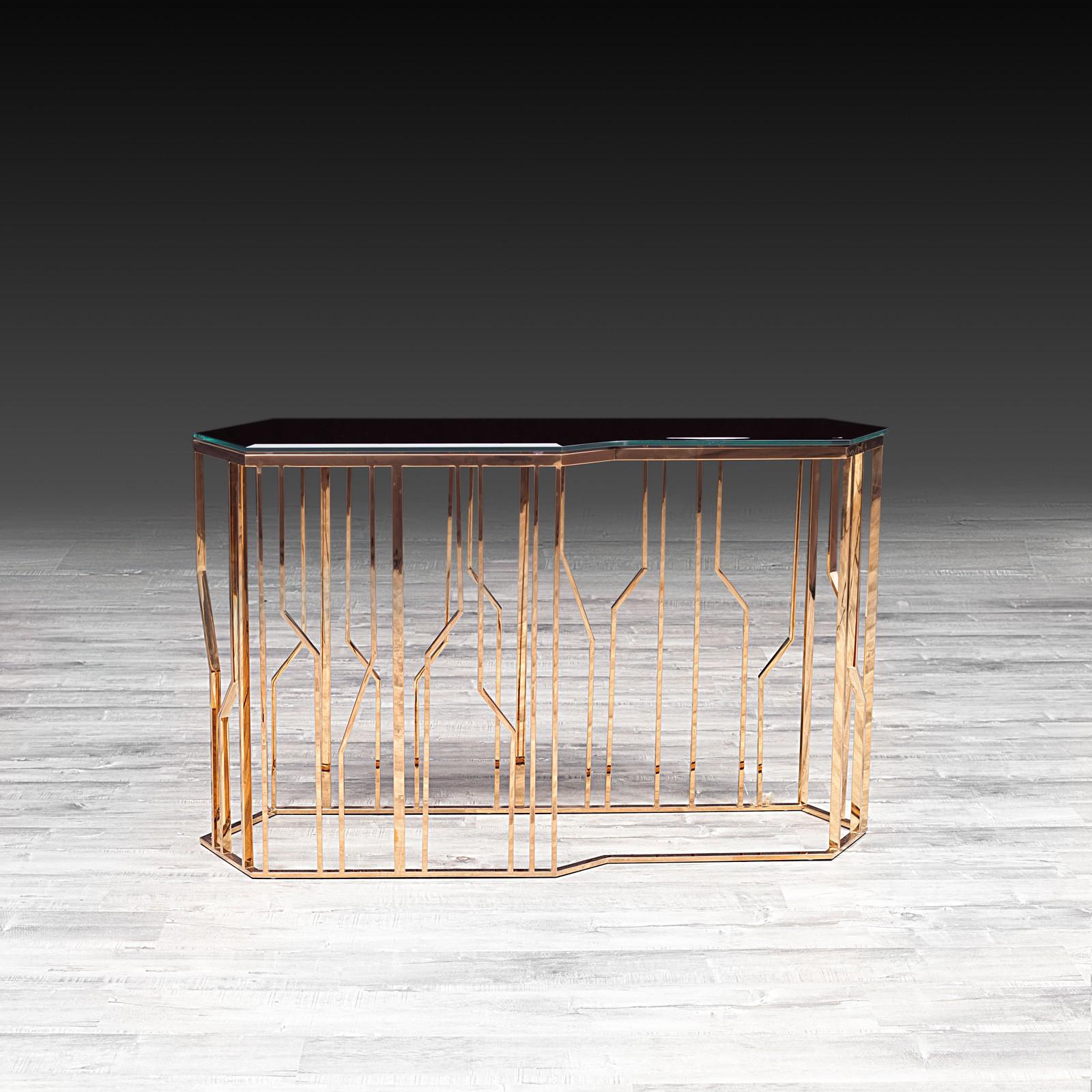 lorensia rg glass modern console table