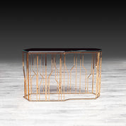 lorensia rg glass modern console table