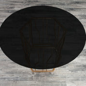 lorensia rg rnd black stylish dining table