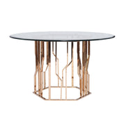 lorensia rg rnd glass dining table