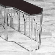 lorensia silver glass allamoda console table