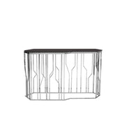 lorensia silver glass console table