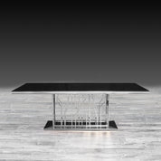 lorensia silver modern dining table