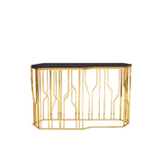 Lorensia Titanium Gold Glass Console