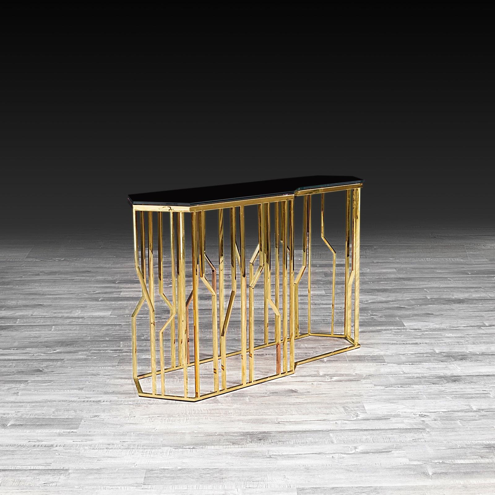 lorensia tgss glass stylish console table