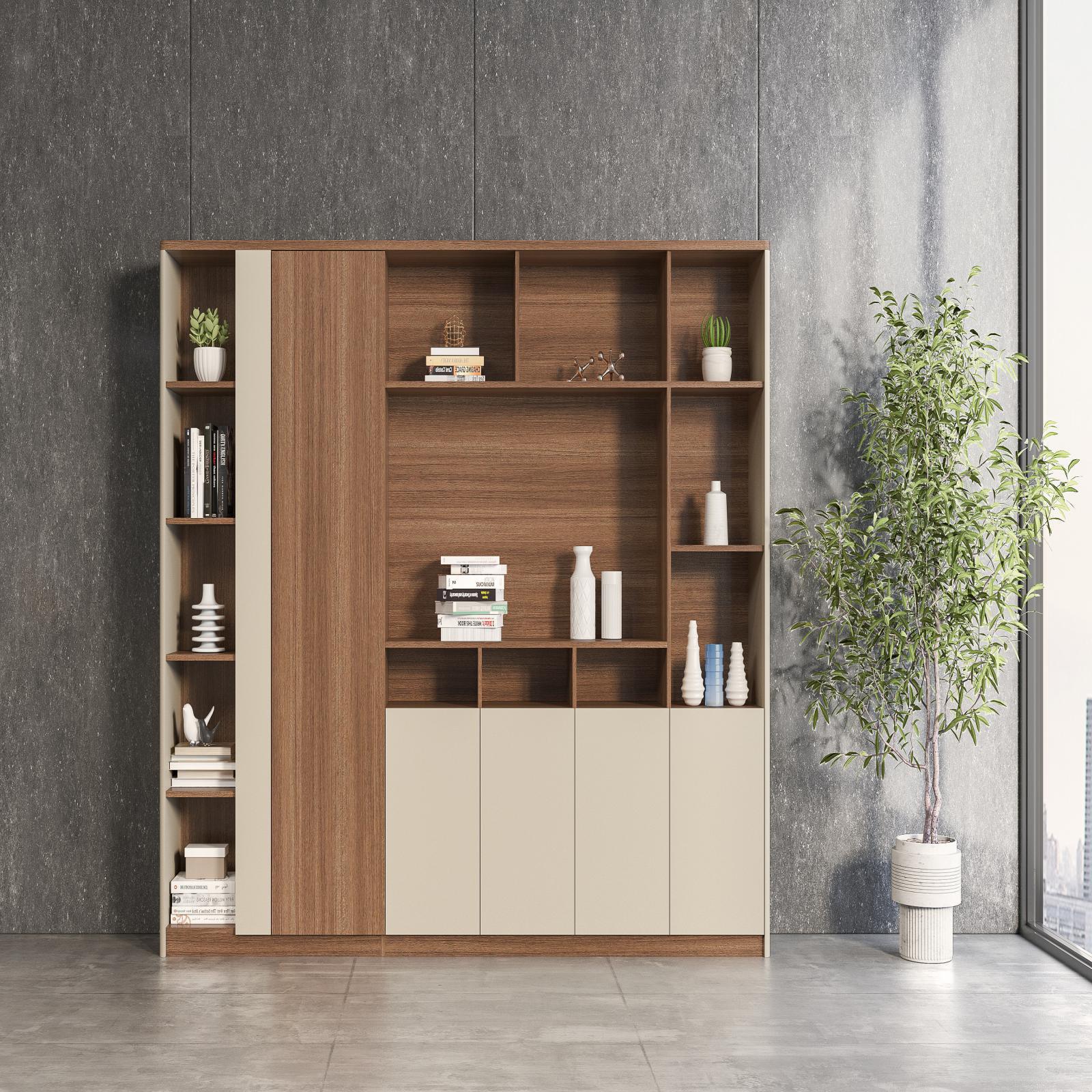 lorenzo walnut cabinet storage 2