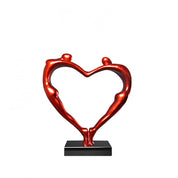 lovers heart red sculpture