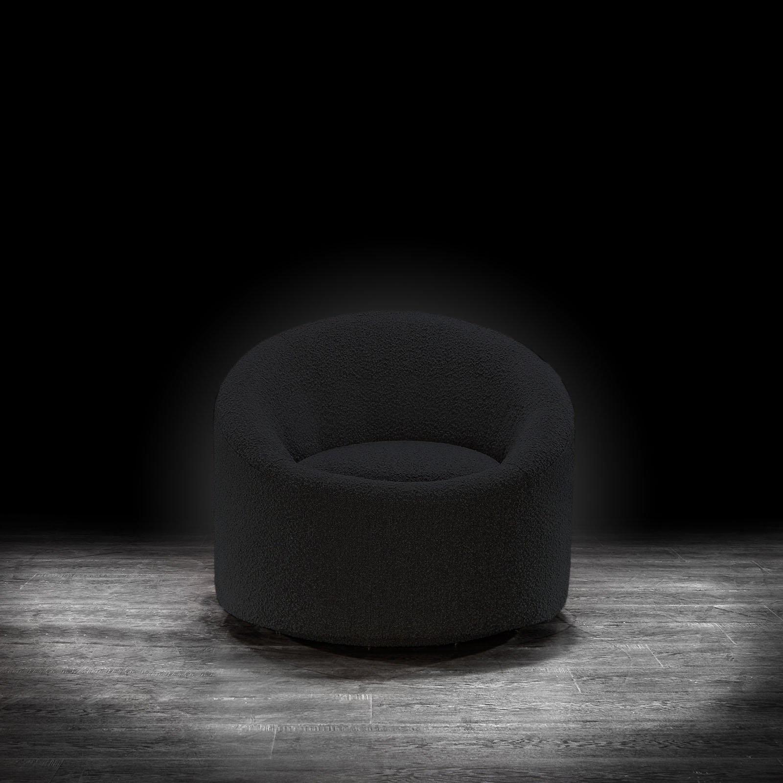 luca black modern accent chair