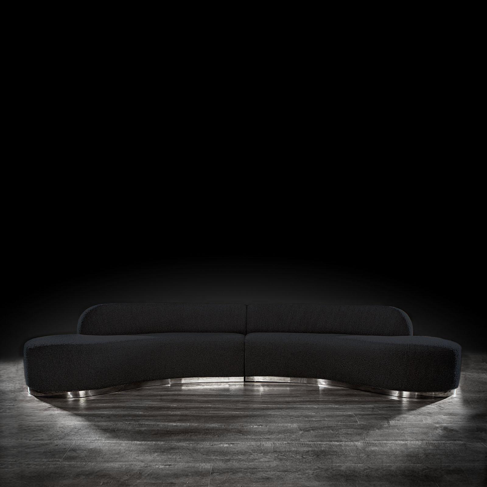 luca black modern sectional