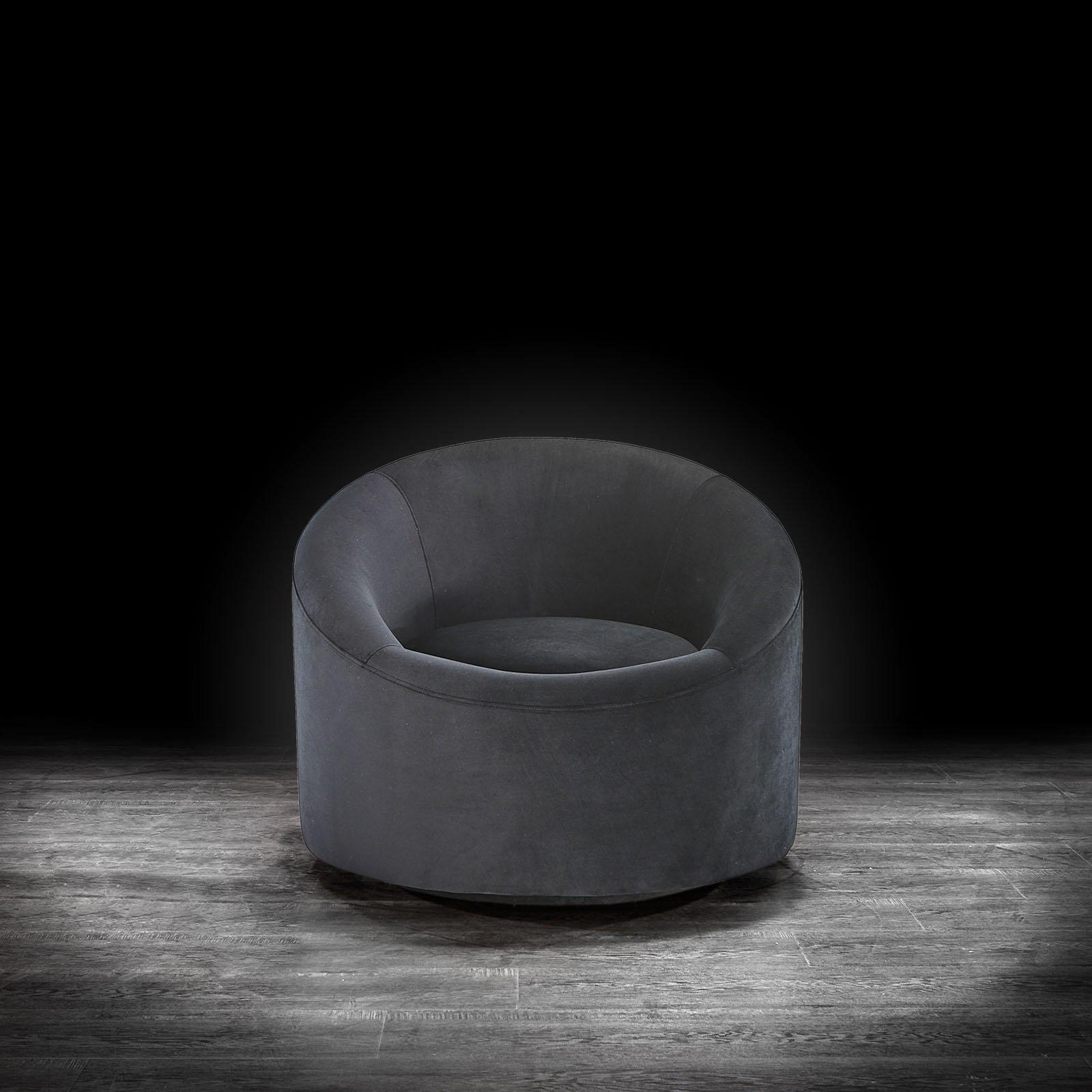 luca black velvet modern accent chair