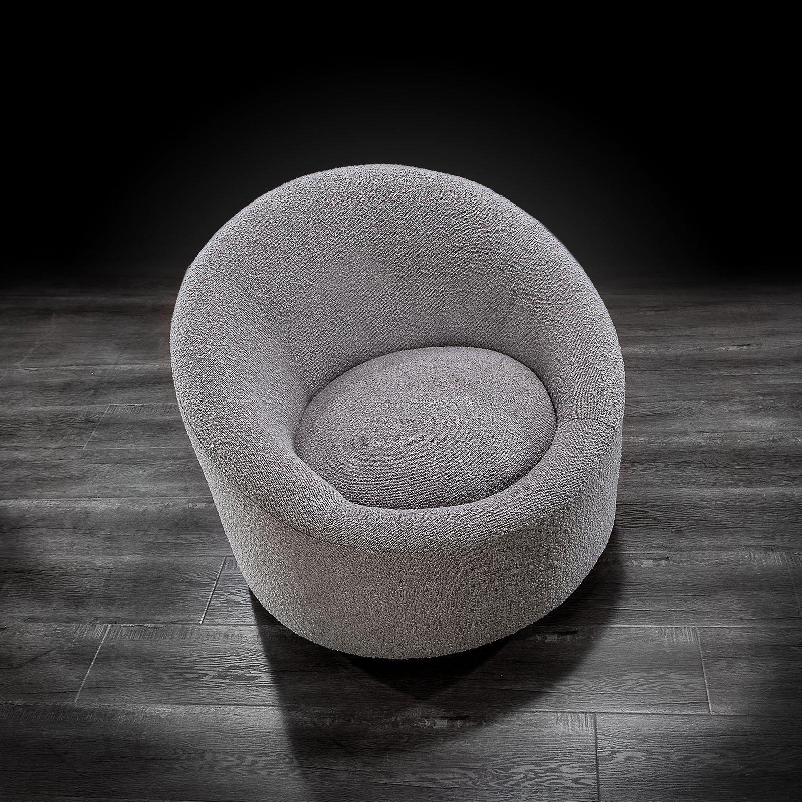 luca gray luxury accent chair