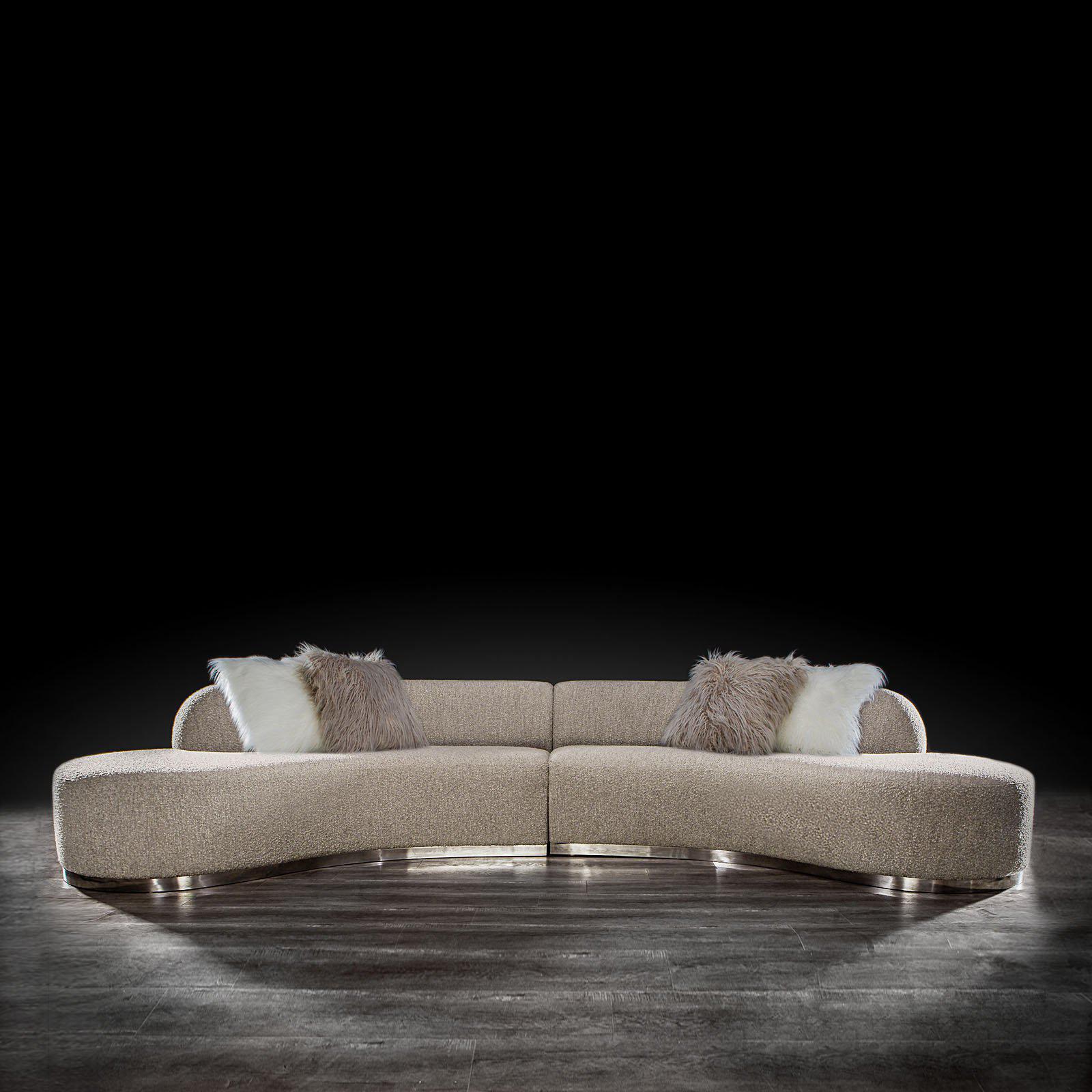 luca gray modern sectional