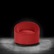 luca red velvet modern accent chair