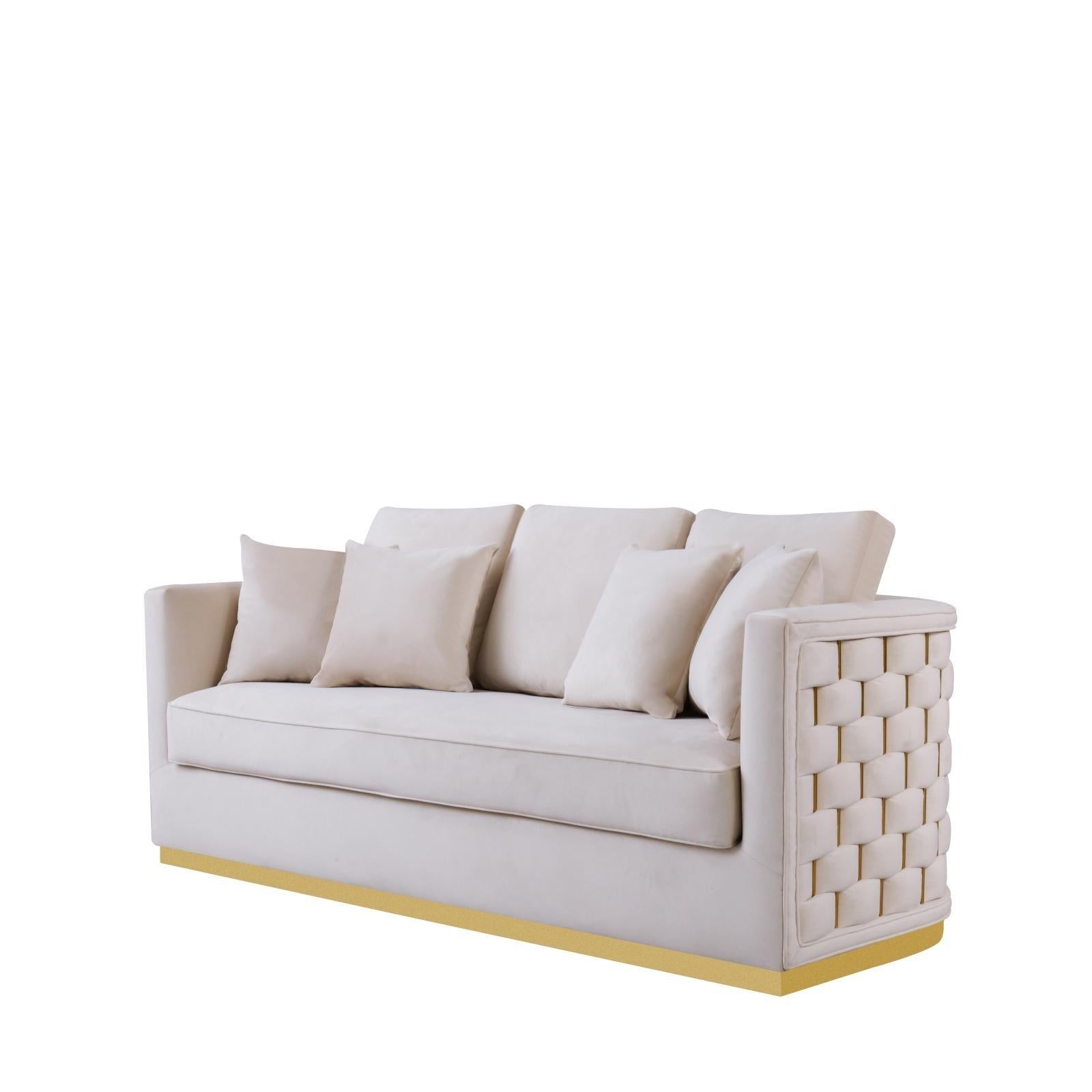 lucia gold beige allamoda 7 sofa set