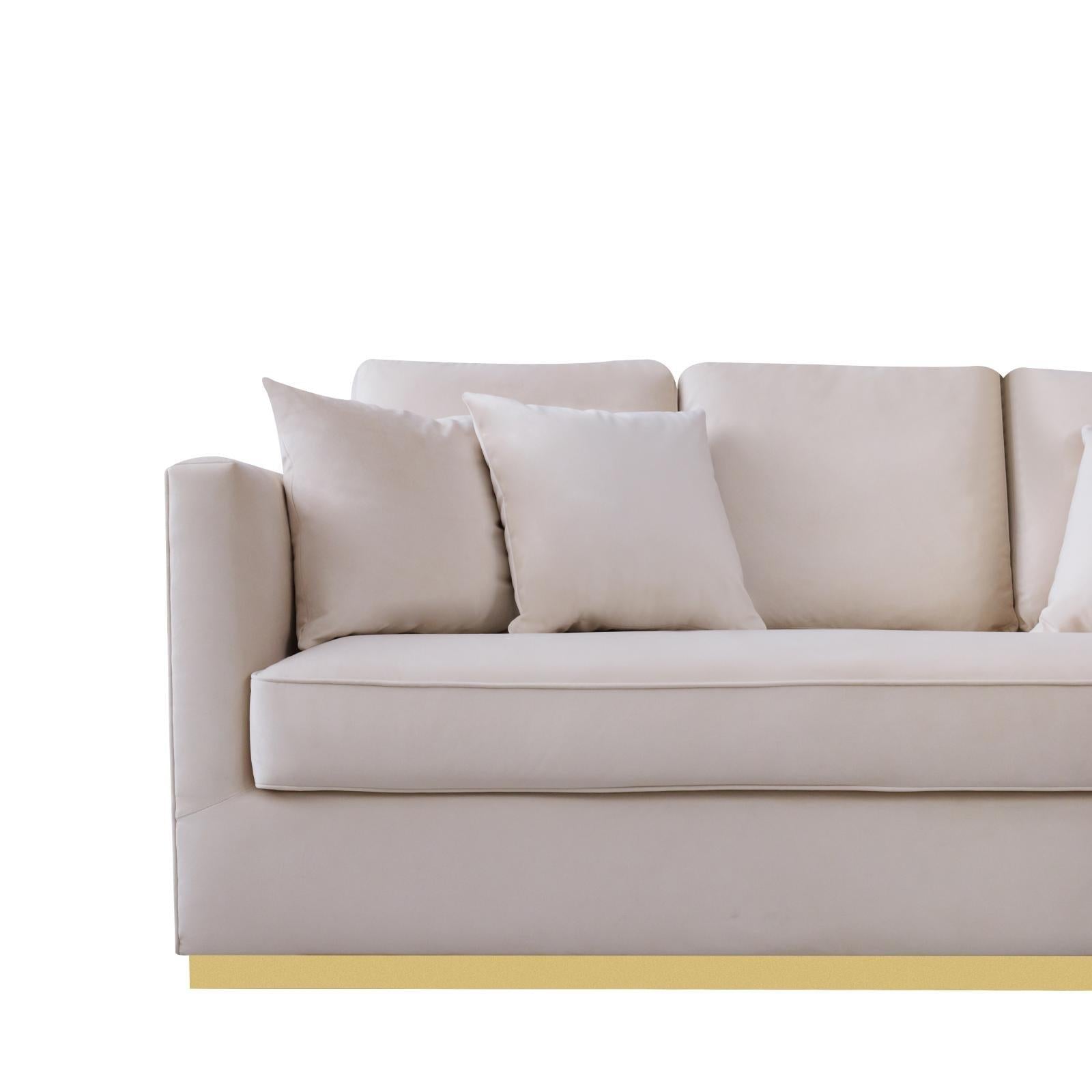 lucia gold beige modern 8 sofa set