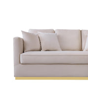 lucia gold beige modern 8 sofa set