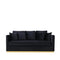 lucia gold black sofa set