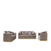 lucia gold taupe stylish 8 sofa set