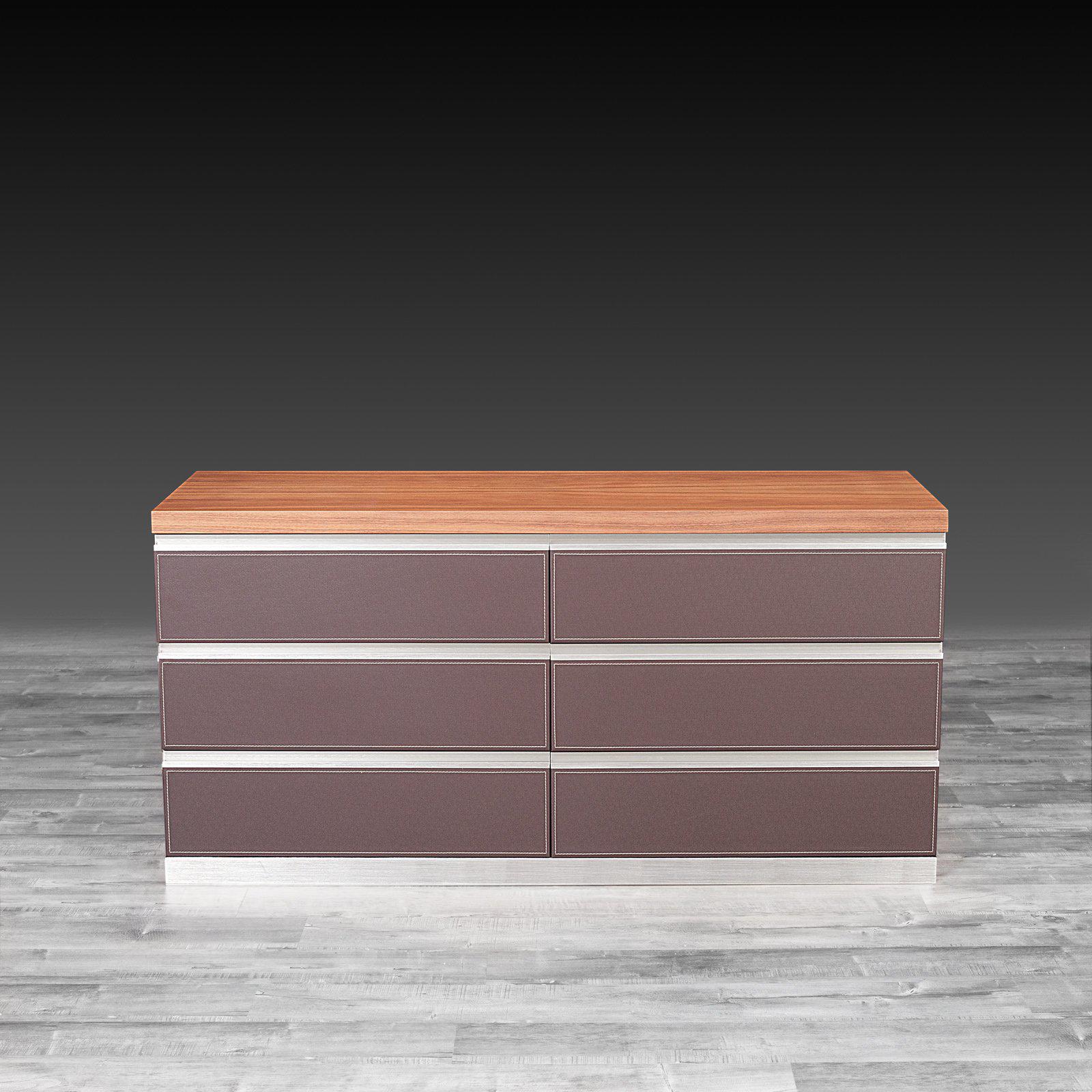 luigi brown modern dresser