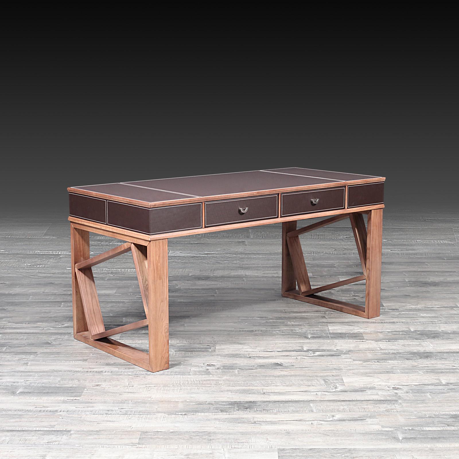 luigi brown stylish office desk