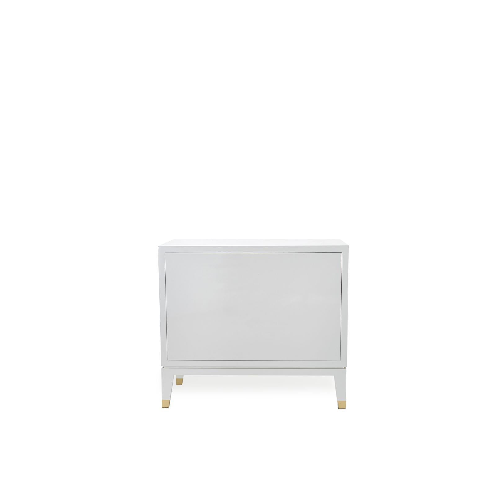 lustro white stylish 8 night stand