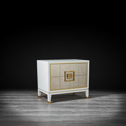 lustro white stylish night stand