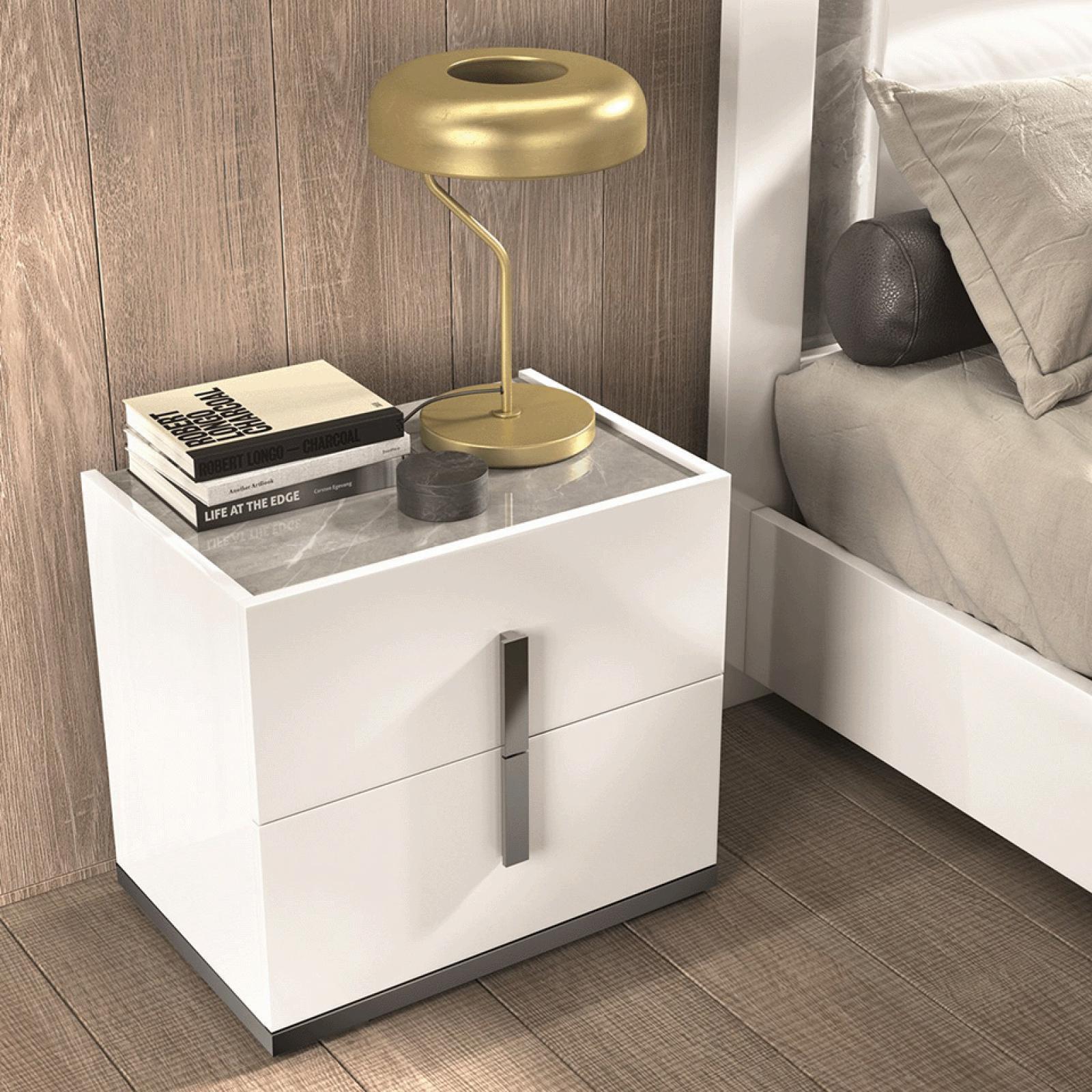 mara white modern night stand