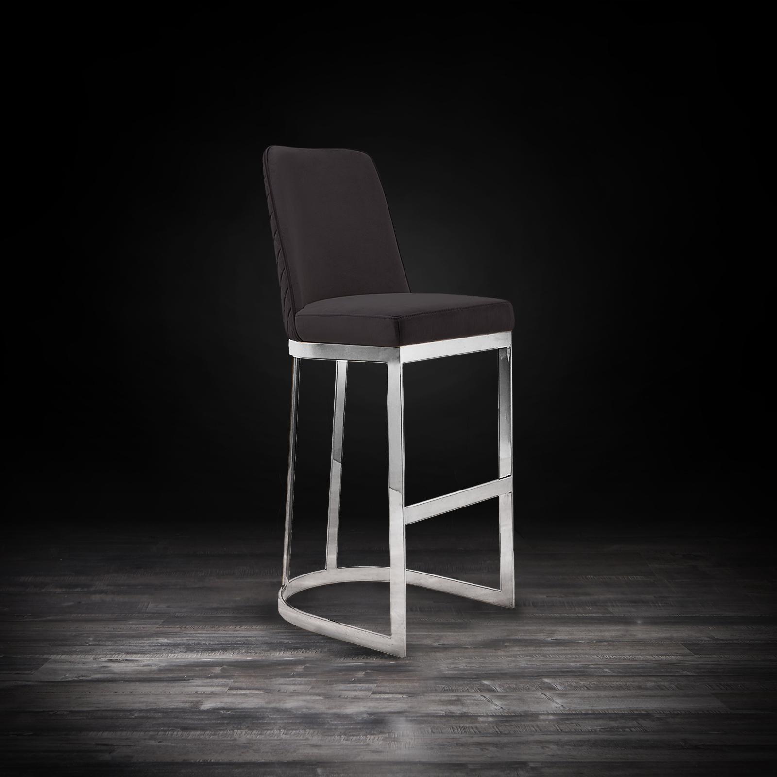 mariella silver black stylish bar stool