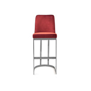 mariella silver burgundy bar stool