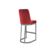 mariella silver burgundy counter luxury 7 bar stool