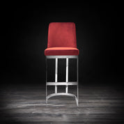 mariella silver burgundy modern bar stool