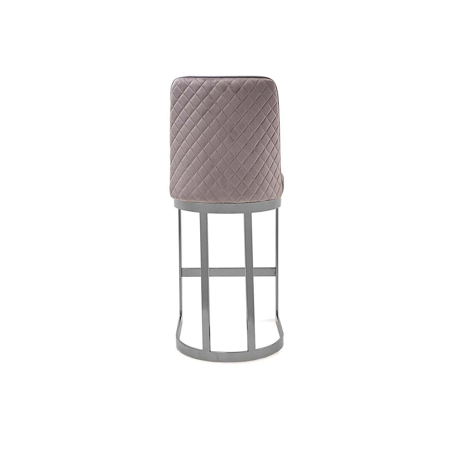 mariella silver gray counter modern 8 bar stool