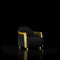 Massimo Lux Brushed Titanium Gold Sofa Set | Black - My Store-Chair-Sofa Set