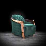 massimo rg dark green modern 2 sofa set