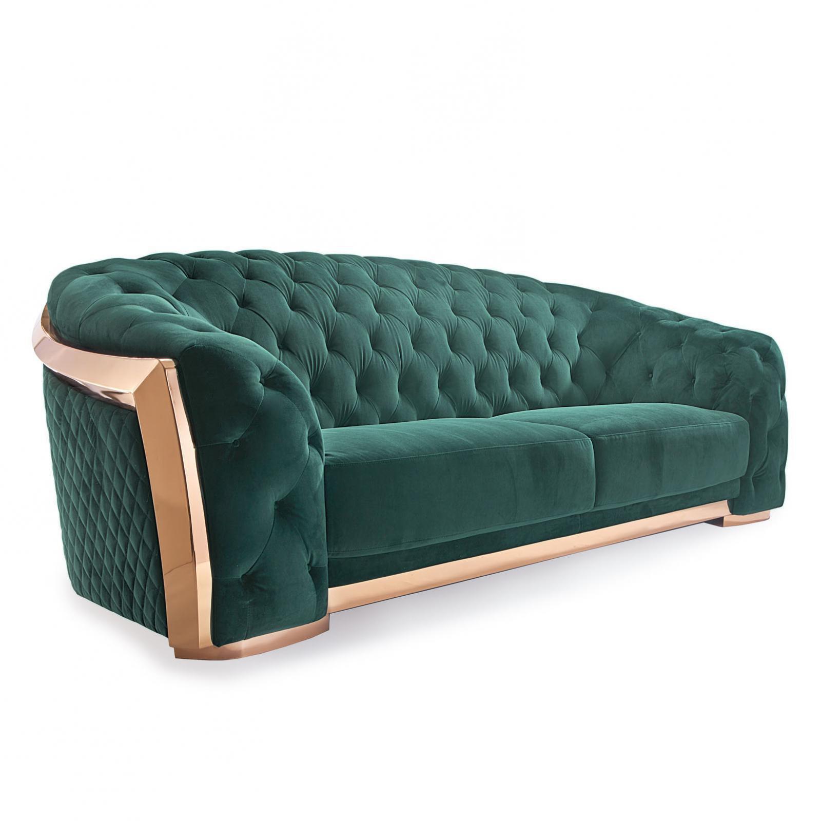 massimo rg dark green modern 7 sofa set