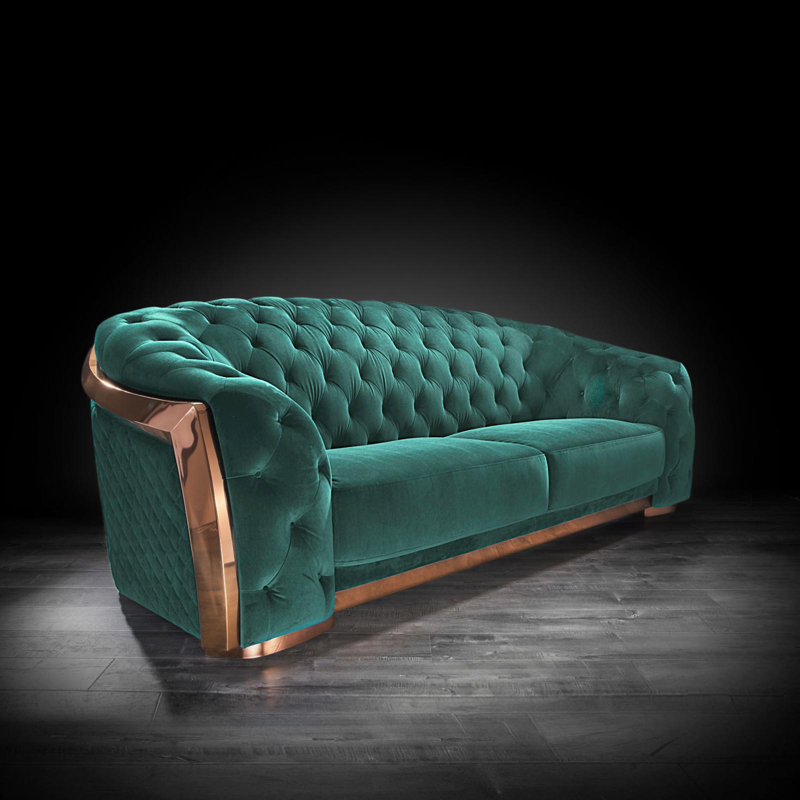 massimo rg dark green stylish sofa set