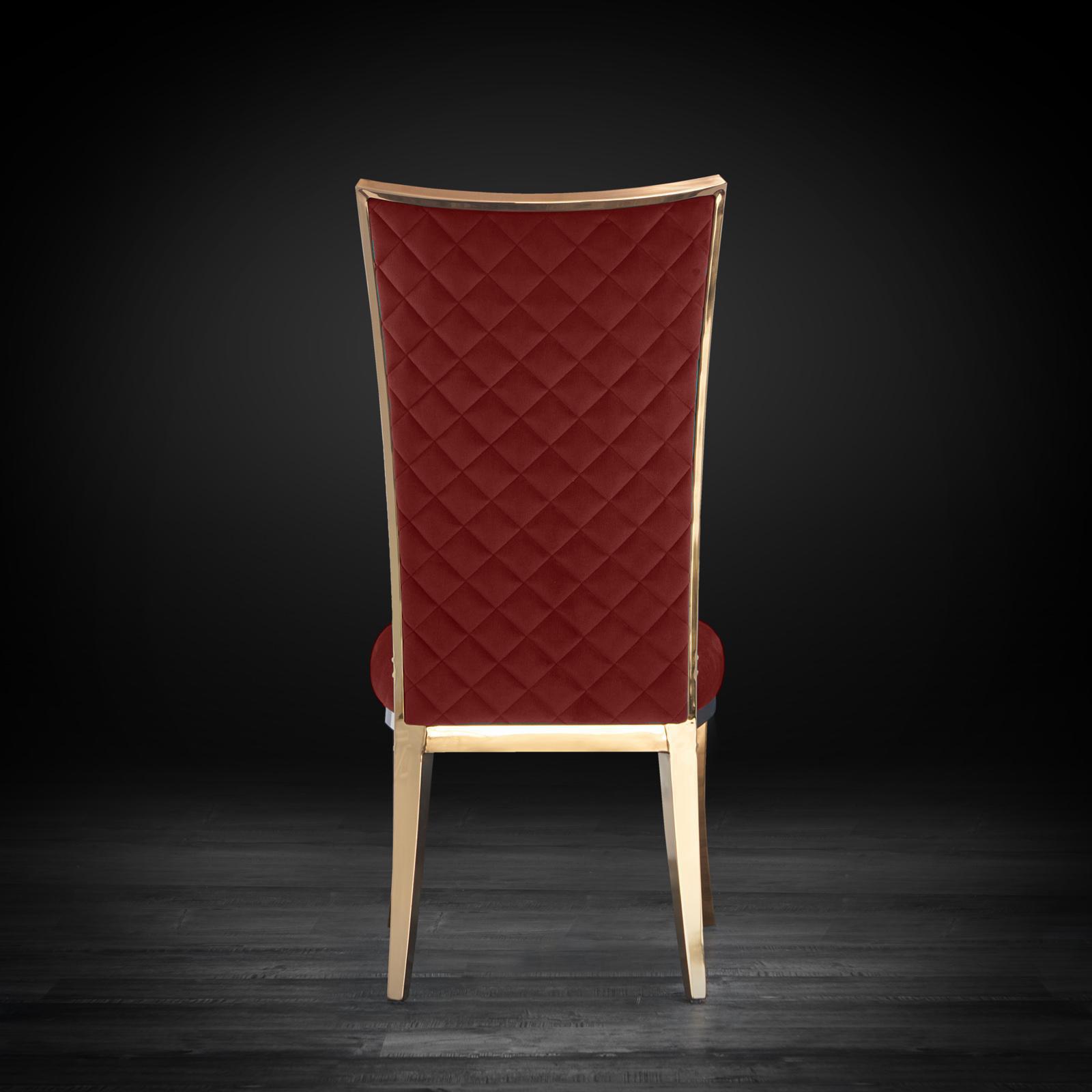 massimo rgss burgundy luxury dining chair