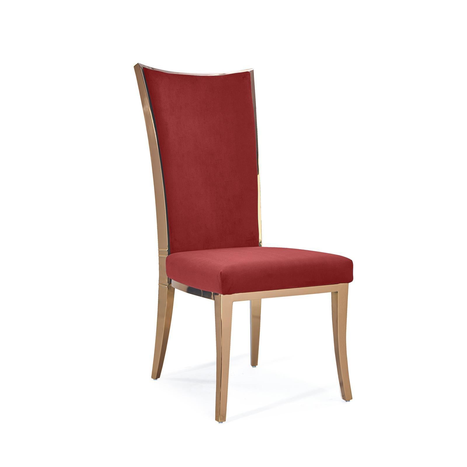 massimo rgss burgundy stylish 7 dining chair