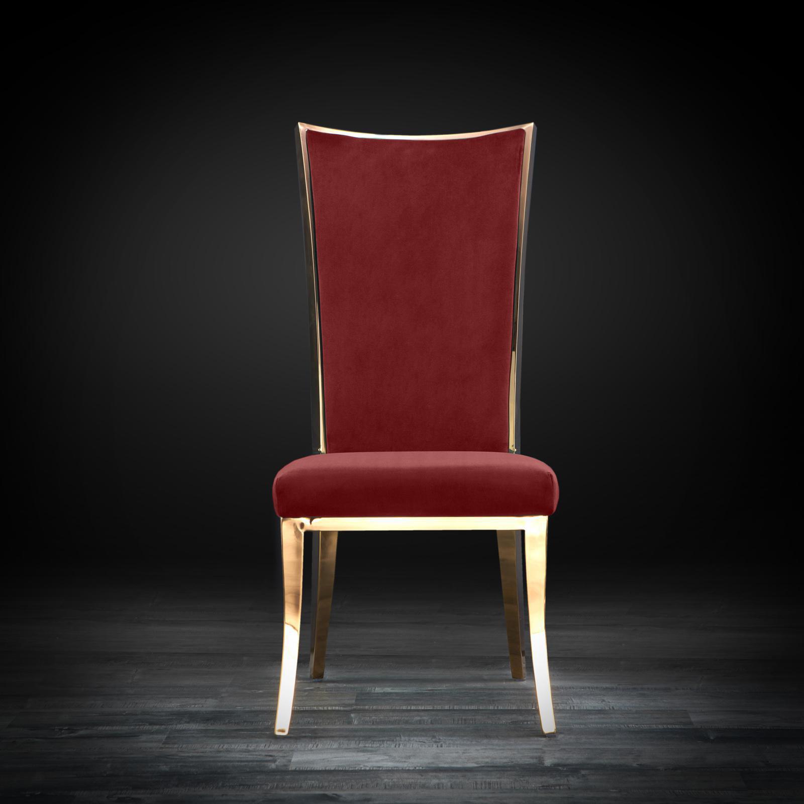 massimo rgss burgundy stylish dining chair