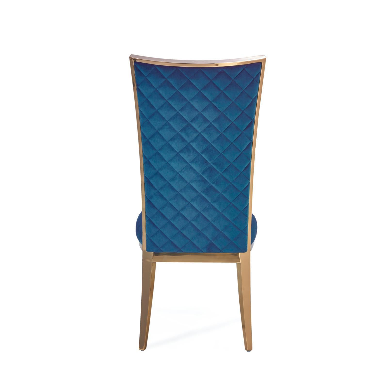 massimo rgss dark blue luxury 7 dining chair