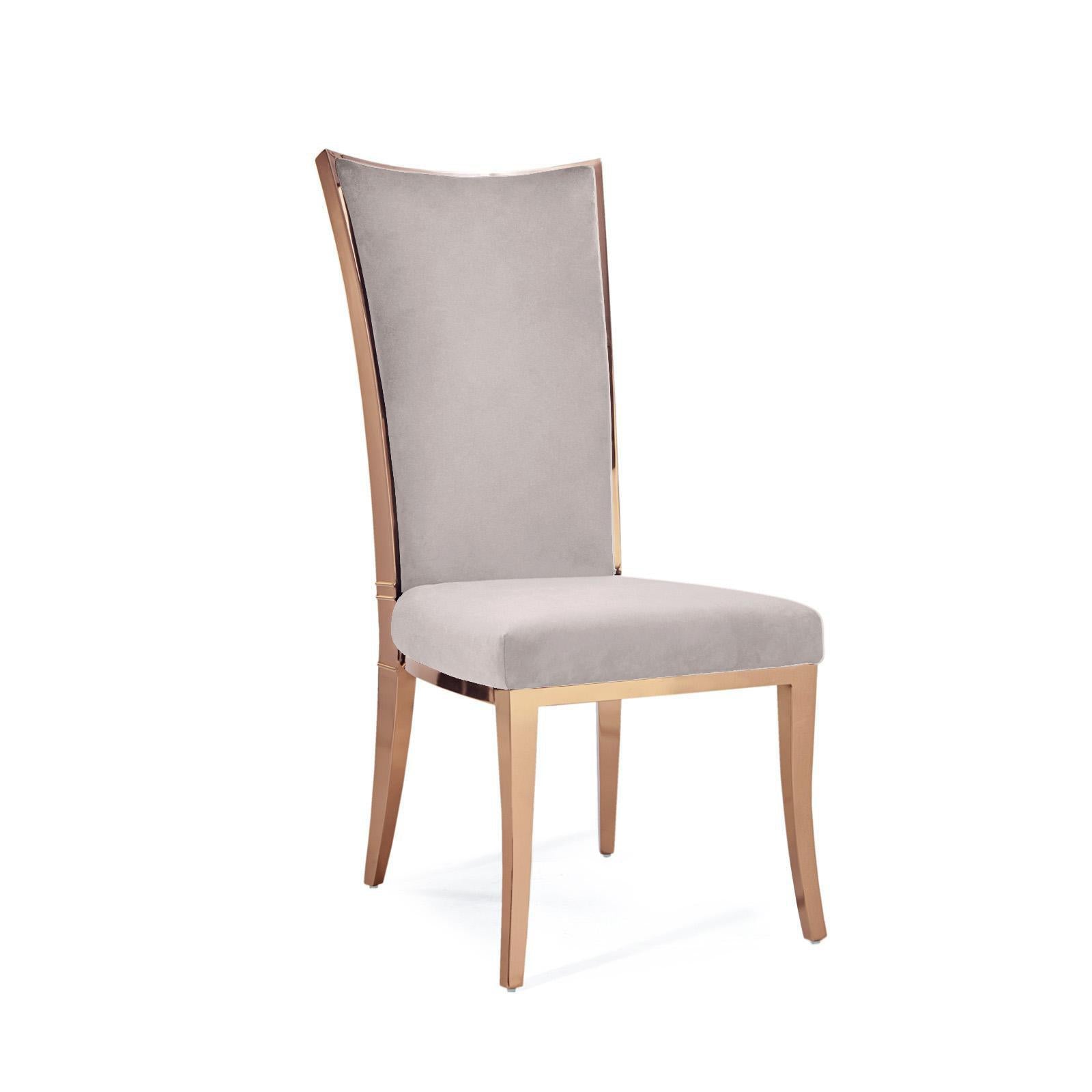 massimo rgss taupe stylish 7 dining chair