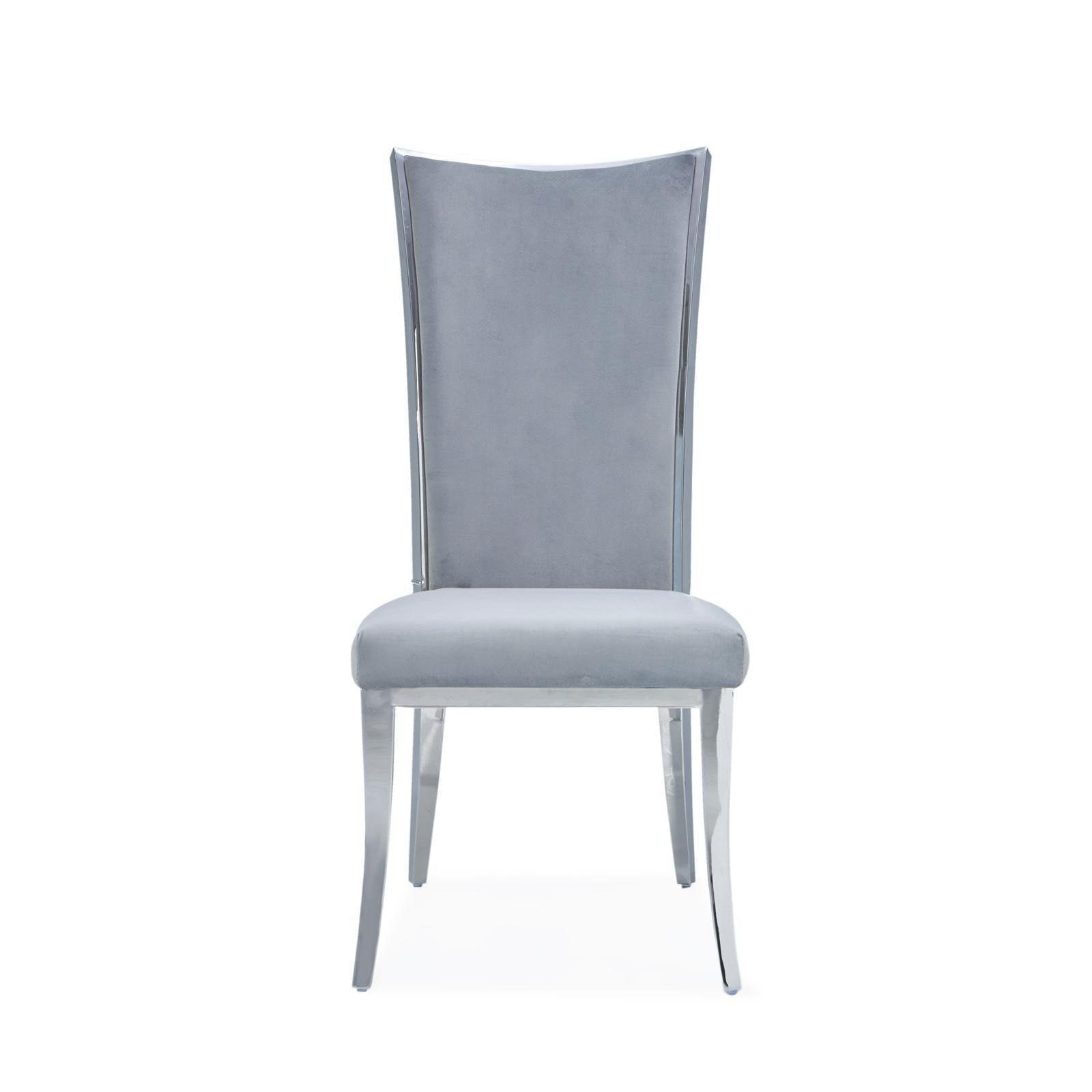 massimo silver gray dining chair