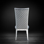 massimo silver gray luxury dining chair