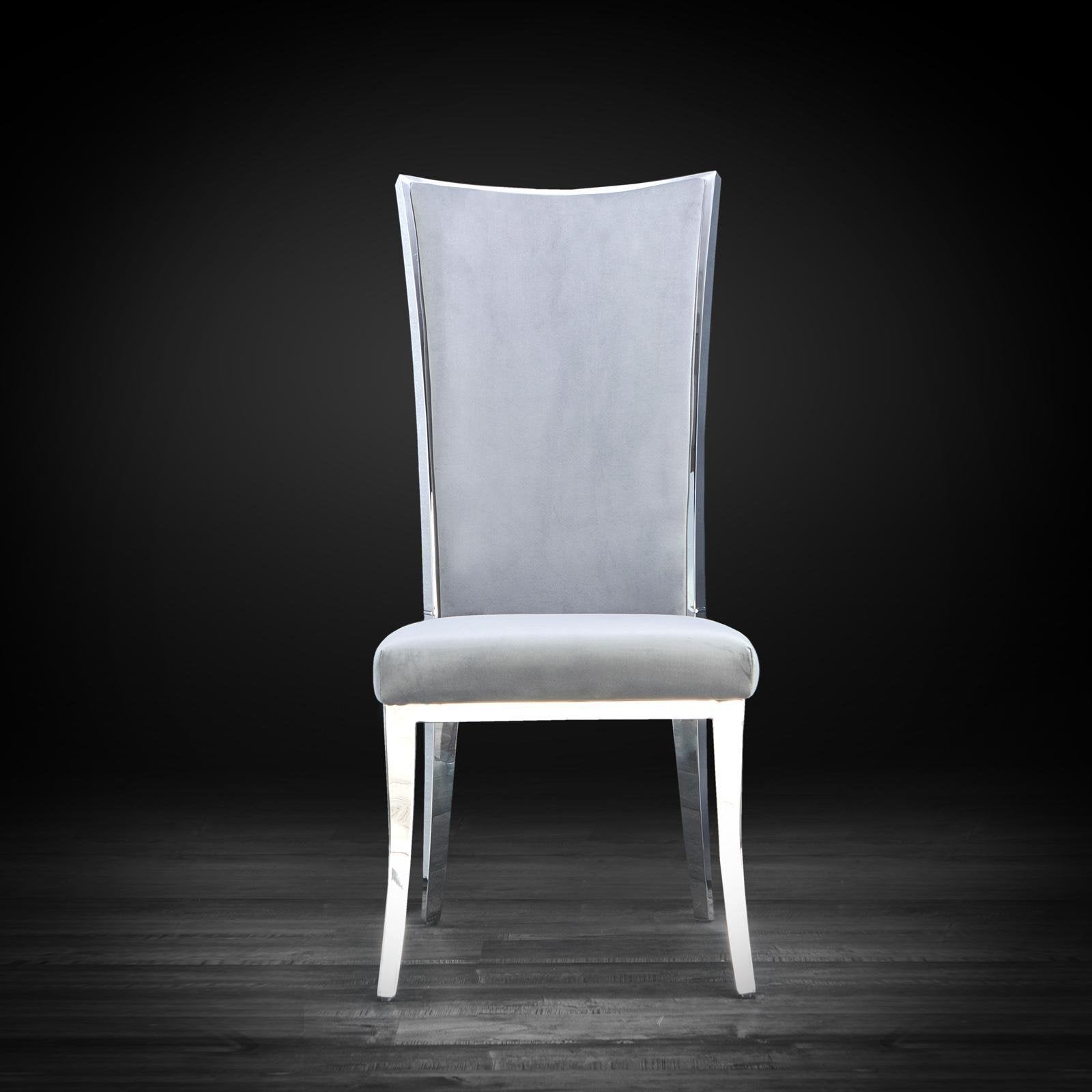 massimo silver gray modern dining chair