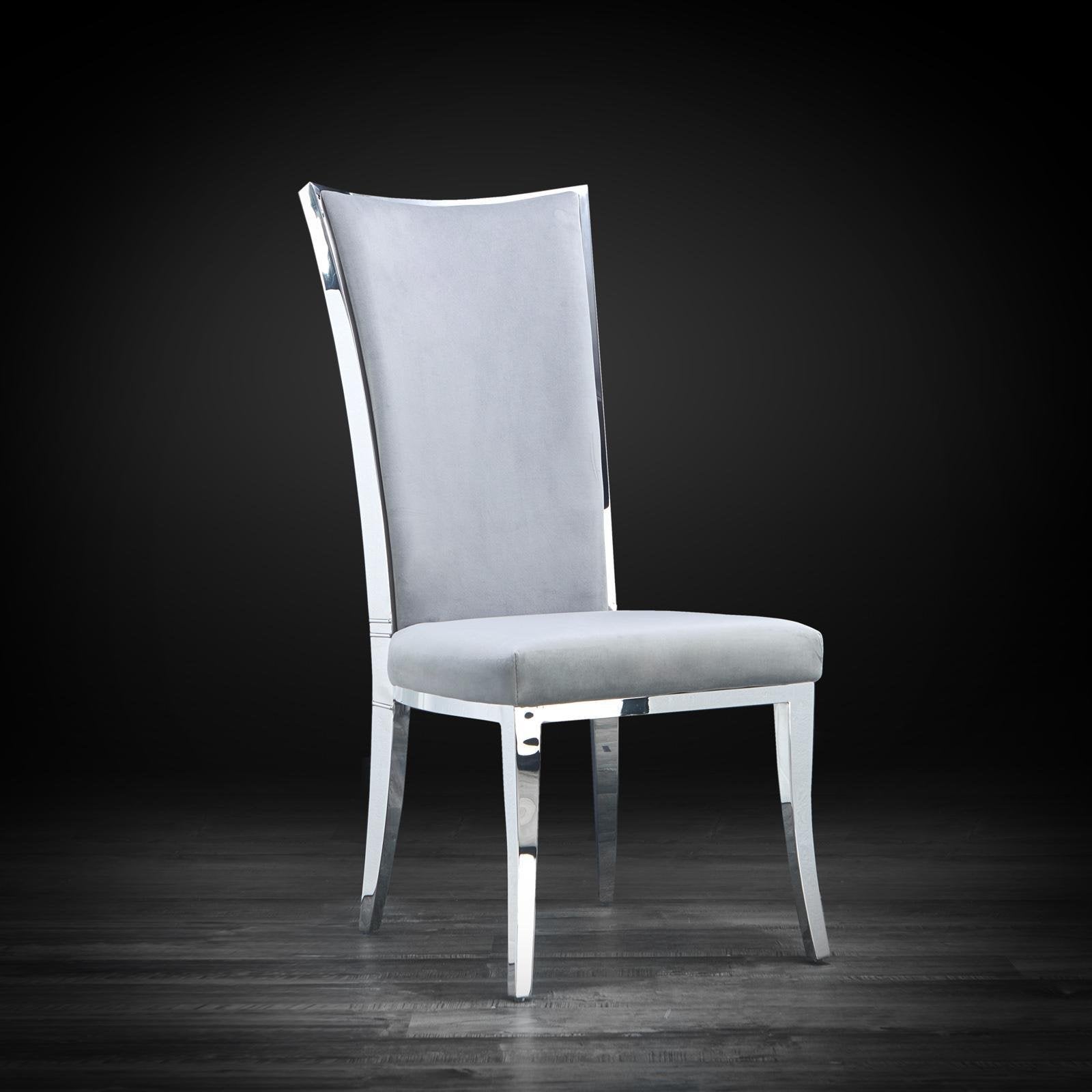 massimo silver gray stylish dining chair