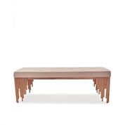 Mauris Bench Rose Gold | Beige - AllaModa Furniture