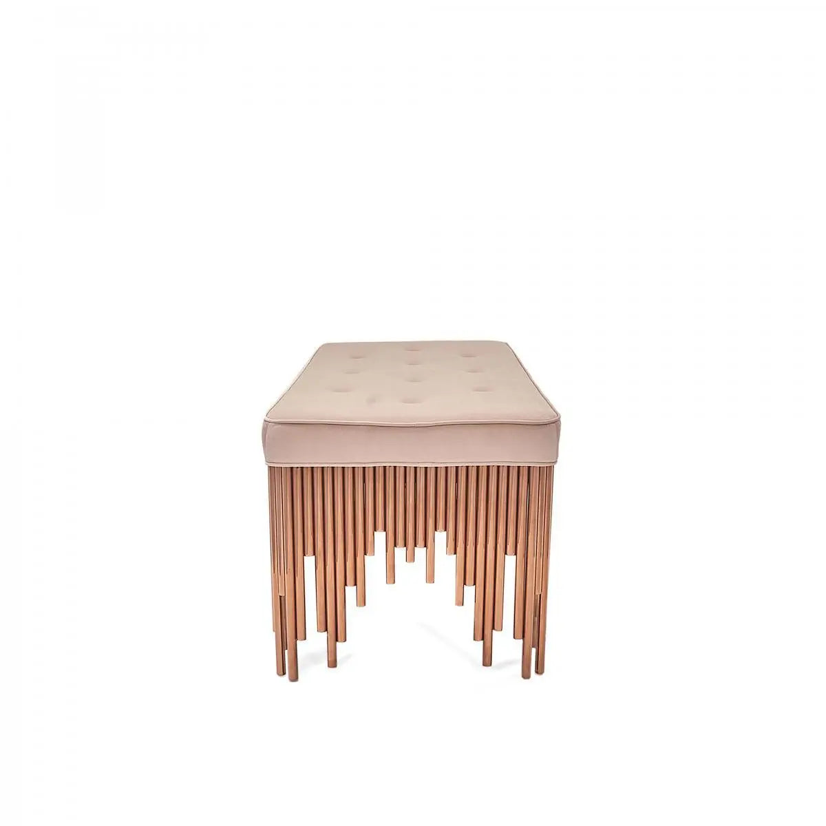 Mauris Bench Rose Gold | Beige - AllaModa Furniture