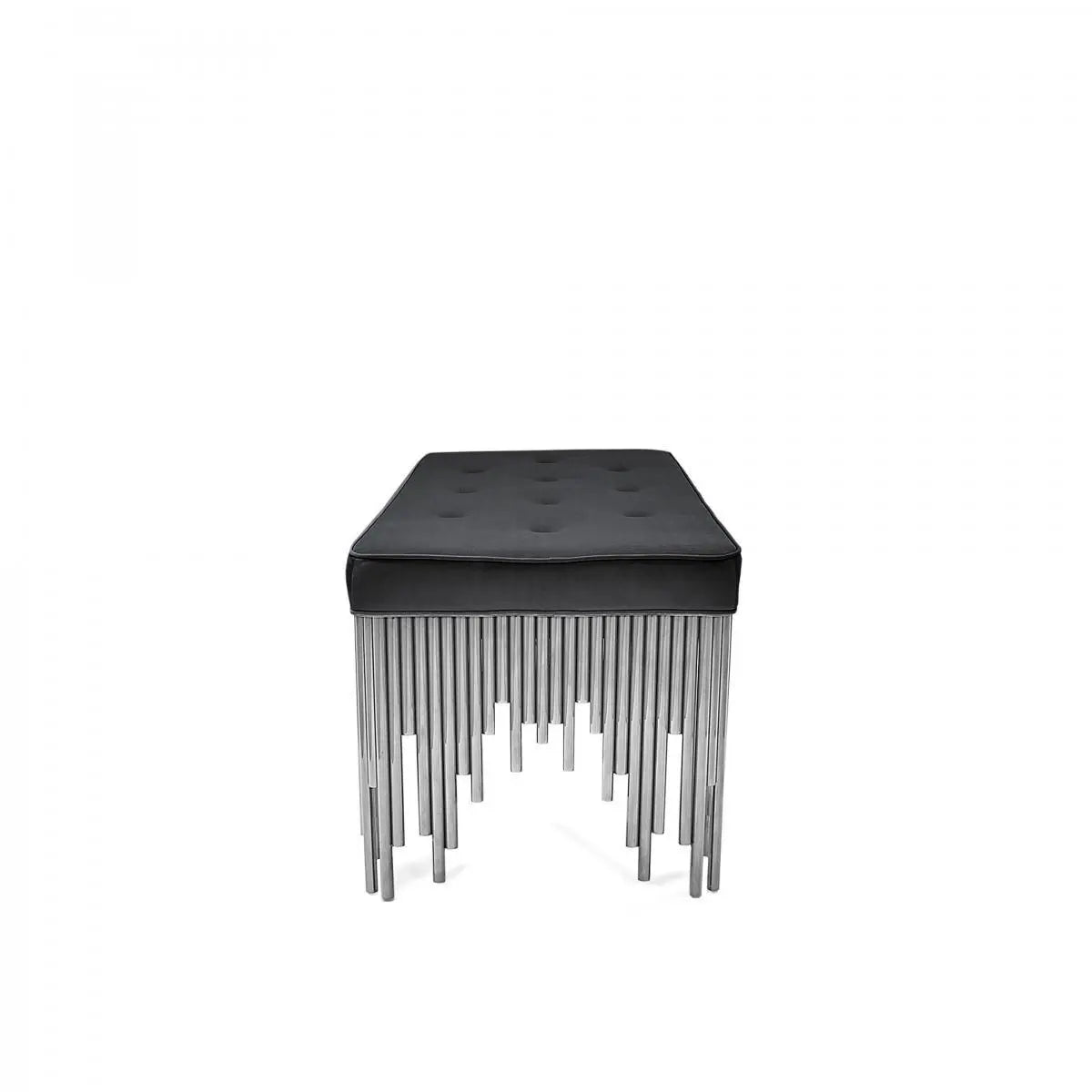 Mauris Bench Silver | Black - AllaModa Furniture