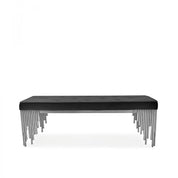 Mauris Bench Silver | Black - AllaModa Furniture